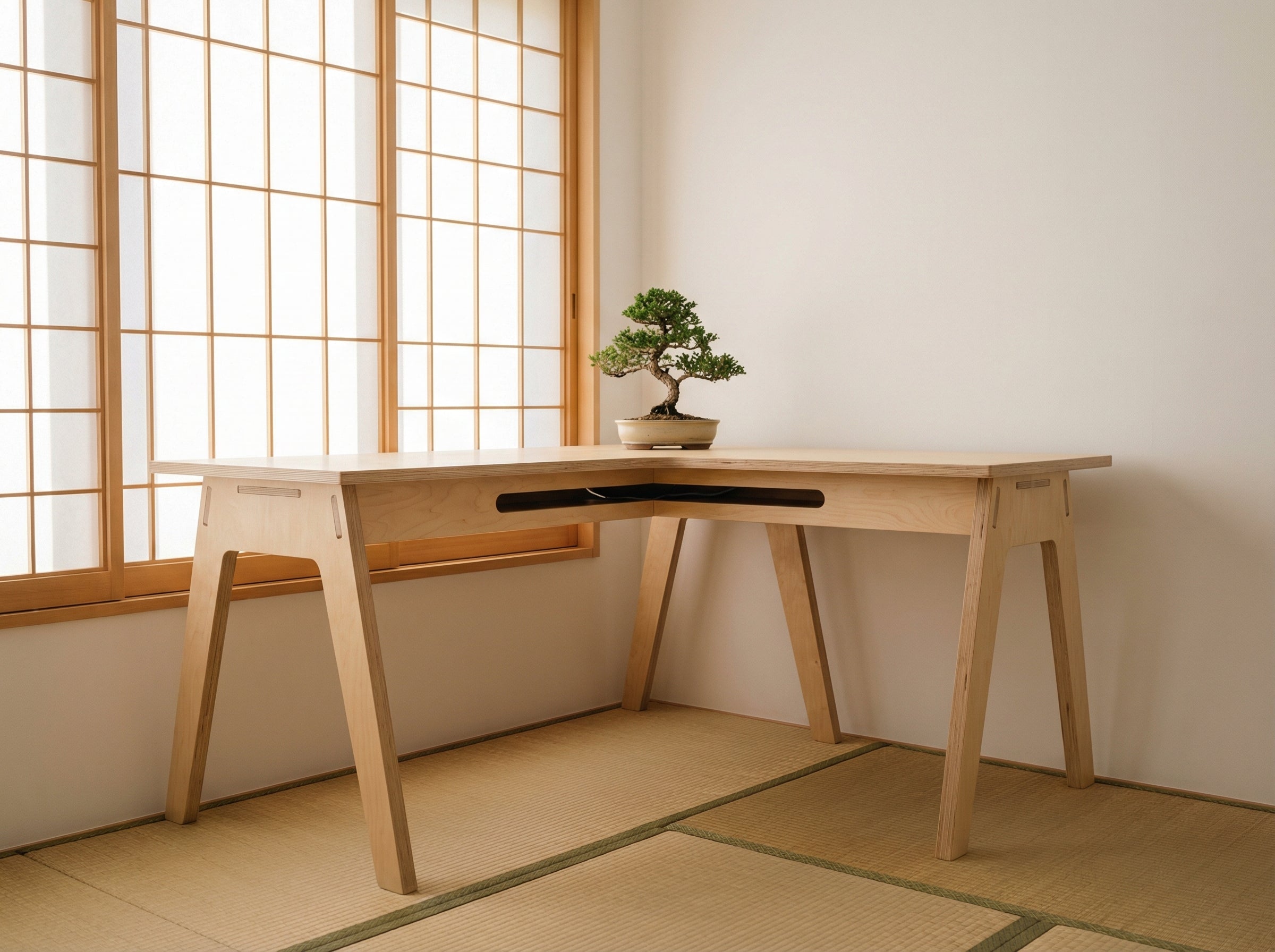The Flatgrain Desk - Architect-grade birch. Made after you order.