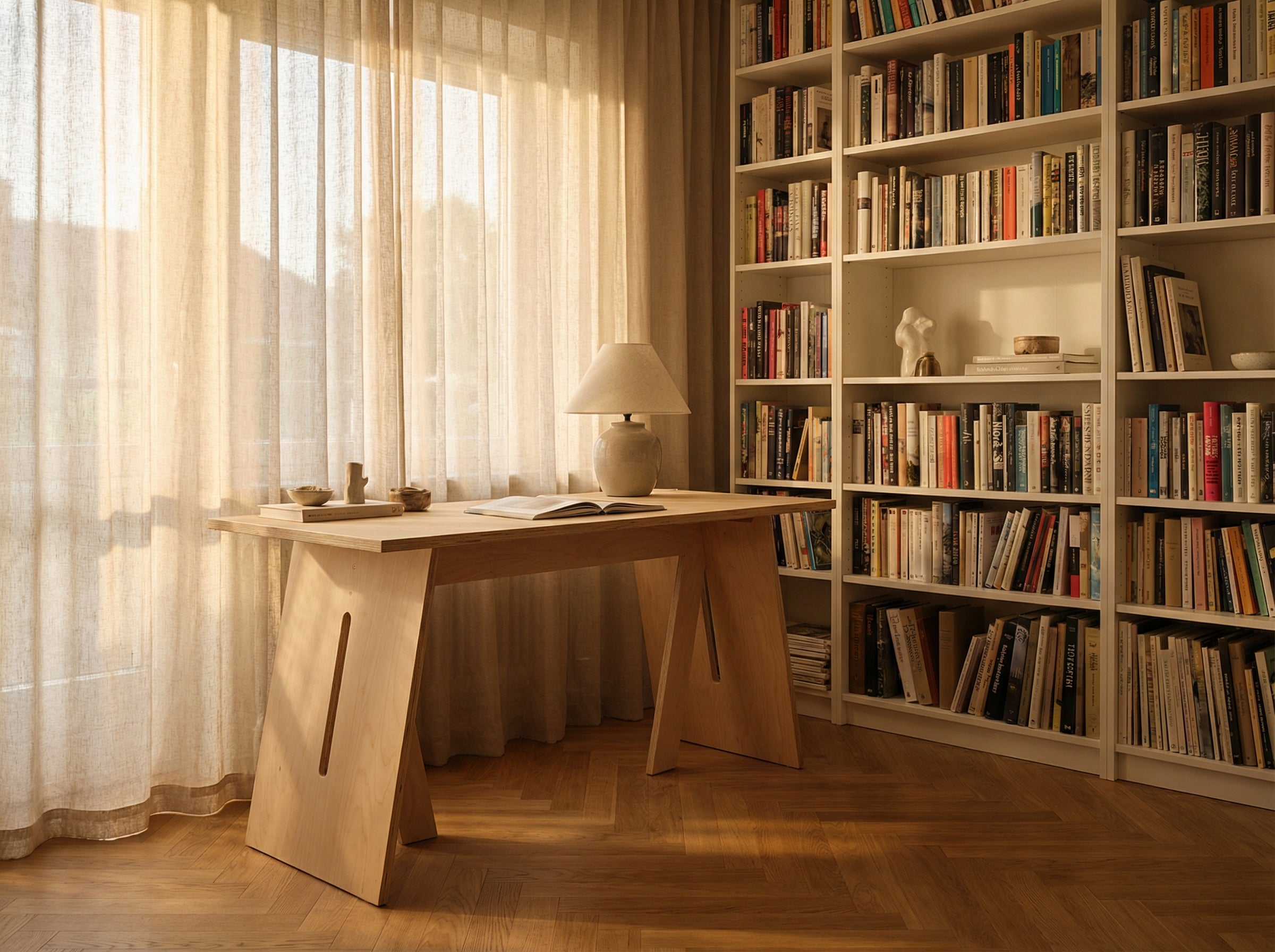 The Flatgrain Desk - Architect-grade birch. Made after you order.
